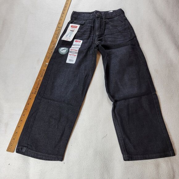 Wrangler Jeans Boys Regular Black Size 8 Slim Loose Denim Pants Kids Kid School - Picture 7 of 15